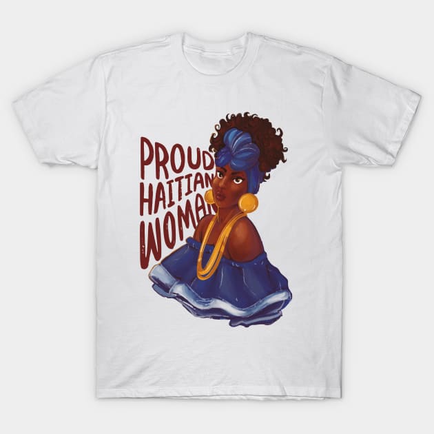 Happy Haitian Flag Day Celebration Haiti Proud Woman T-Shirt by Visual Vibes